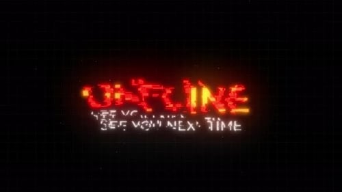 Offline Glitch Neon Message Text Animation