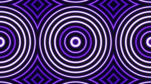 White And Purple On Black Abstract Curly Pattern Background Vj Loop Animation In HD