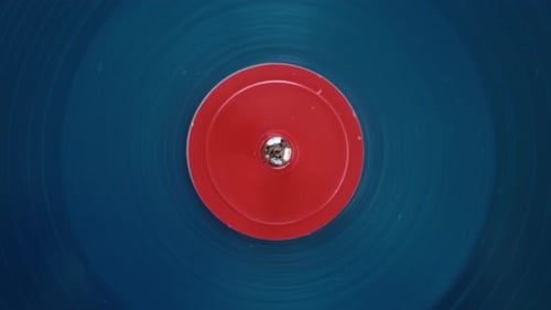 Colourful Vintage Vinyl Play on Record Player