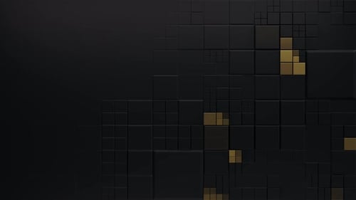 Abstrakter geometrischer Schwarz-Gold-Hintergrund.