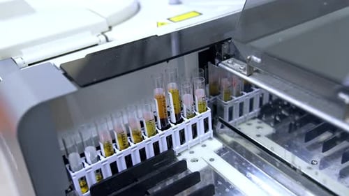 Medical Test Tubes in Automated Scientific Machine