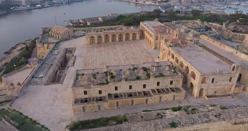 Aerial View of Fort Sant Elmo in Valletti Malta