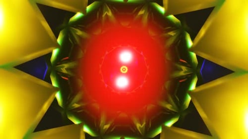 Effets de lumière stroboscopique avec motifs géométriques dans une boucle VJ fluide