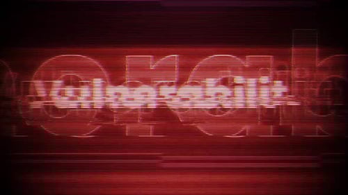 Vulnerability Word Vhs Effect On Digital Screen Message