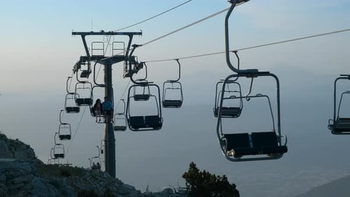 Amazing View From Cable Cars in Evening