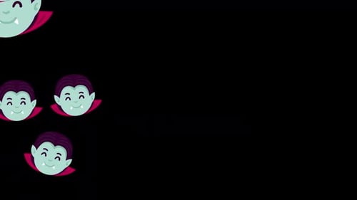 transition halloween Dracula vampire with alpha channel