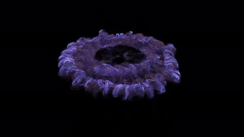 Abstract Blue Purple Energy Smoke Burst Reveal