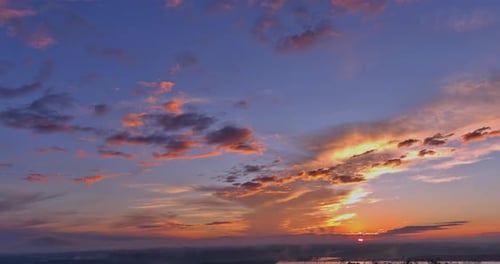 The Sky is Dramatic with Stunning Views of the Sunset and the Beautiful Evening Scene Most of the