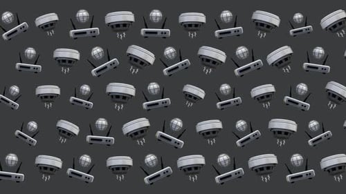 Modern 3D Technology Icons Seamless Loop