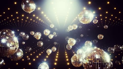 Glänzende Discokugeln