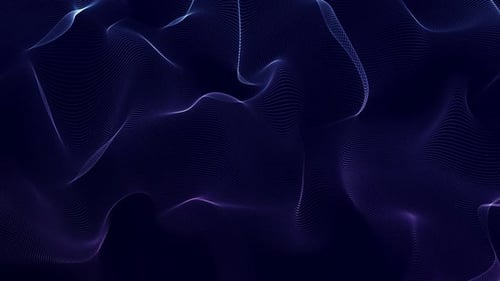 Flowing Abstract Digital Particle Waves Seamless Loop