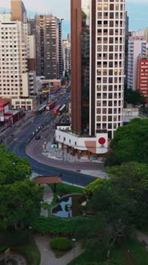 Curitiba, Plaza de Japón, Hora Dorada, Centro de la ciudad, Paisaje, Curitiba