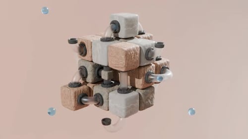 Animation d'usine satisfaisante en boucle 3D