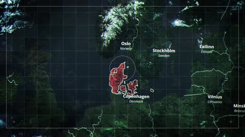 Denmark Rotating Map Satelite Map Style