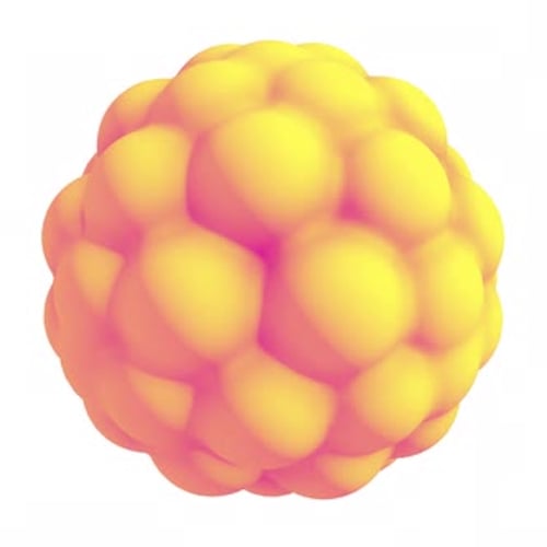 3D Bulbus Yellow Sphere Shape