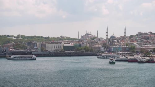 Skyline von Istanbul, Türkei. Fantastischer Blick auf die Stadt