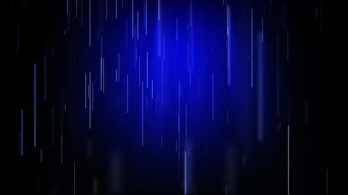 Abstrakter schwarzer Hintergrund mit blauer Neonlinien-Schleife