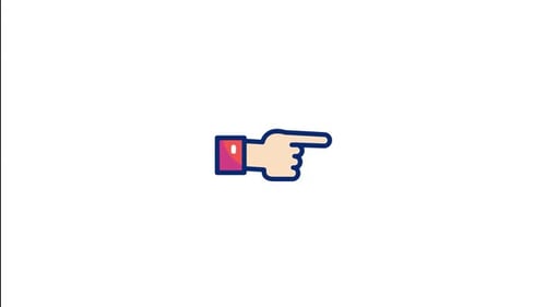 Animated Hand Pointing Right Icon