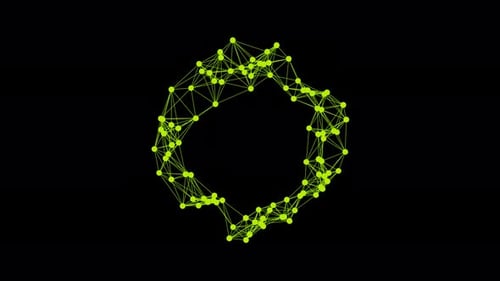 3D animation of the geometric shape of a lattice in space. Alpha Channel.