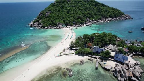 Aerial View of Koh Nang Yuan Island in Koh Tao Thailand