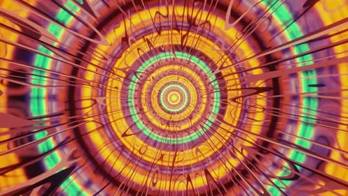 Abstract Psychedelic Sci-fi Tunnel Wormhole Animation
