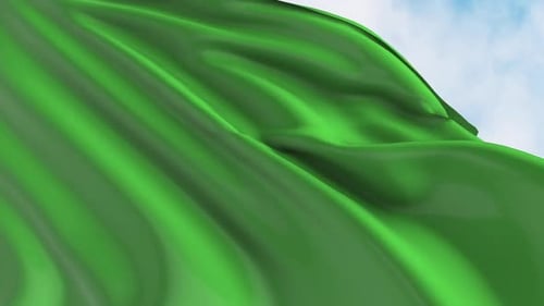 Abstract Green Fabric Waving Loop Background