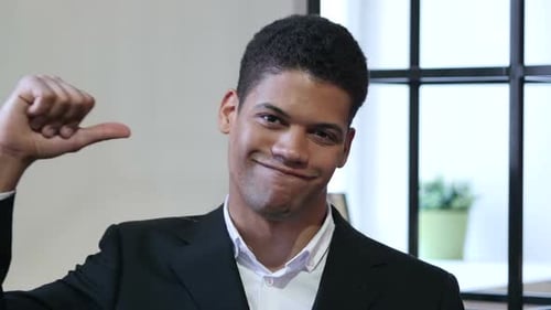 Thumbs Down By Black Businessman