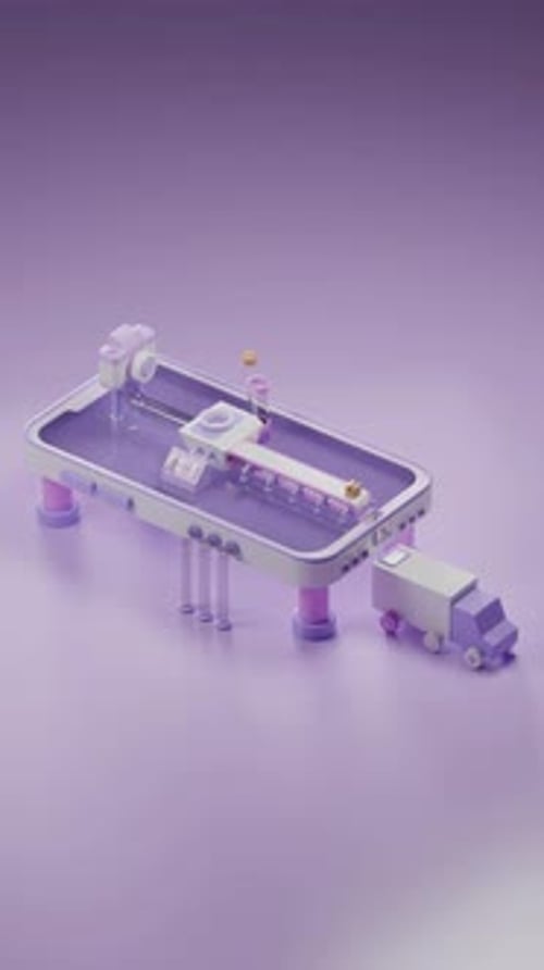 3D Loop Satisfying Online Shopping Animation