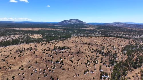Aerial view of apache maid mountain and forest, United States.