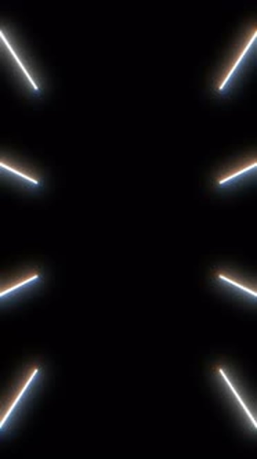 Vertical Abstract White line Grid Animation over Black Background