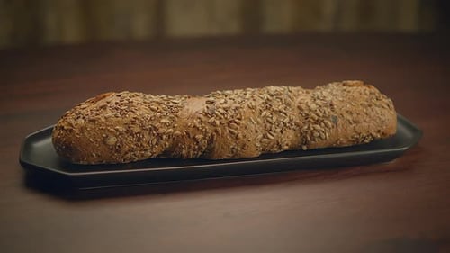 Seed Bread On Plate