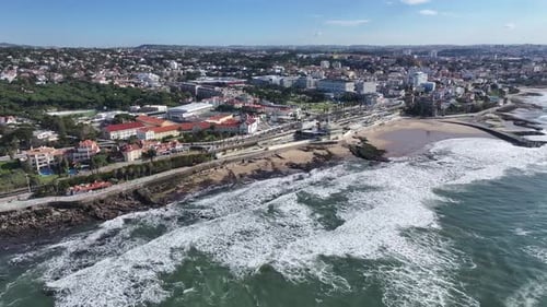 Cascais Skyline At Cascais In District Of Lisbon Portugal.