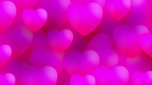 Floating Pink Hearts Seamless Looping Background