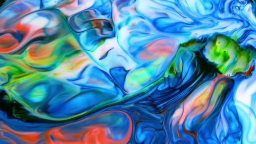 Swirling Colorful Inks Abstract Motion Background