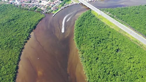 Itanhaem Skyline At Itanhaem In Sao Paulo Brazil.