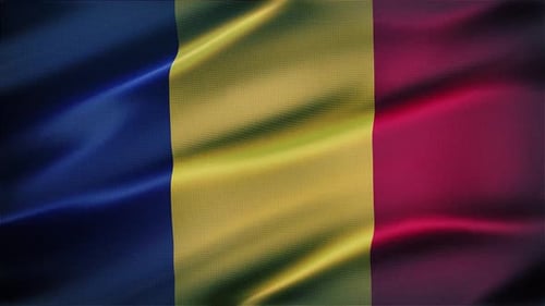 Waving National Flag Realistic Fabric Animation