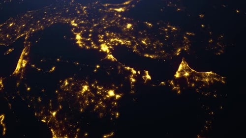 The Change of Day and Night on Planet Earth a View From Space Cloud Formation 3D Rendering of the