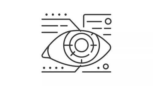 Lens microcircuit line animation