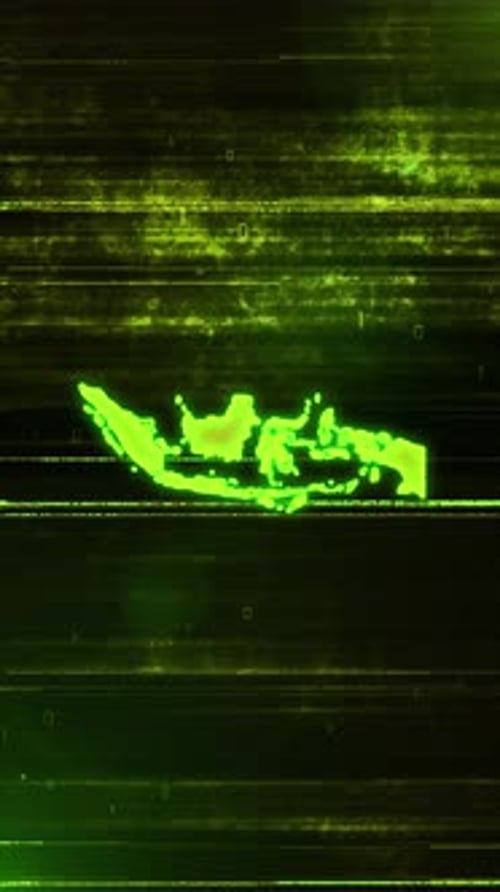 Indonesia Digital Futuristic Glitch Map