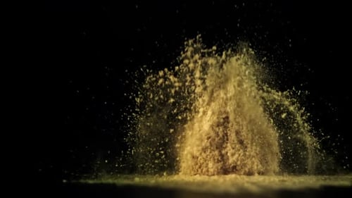 The Makeup Brush Falls on the Table Filmed on a Highspeed Camera at 1000 Fps
