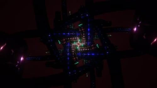 Multicolor Trippy Animation Visual 3D Mandala Spiritual Pattern