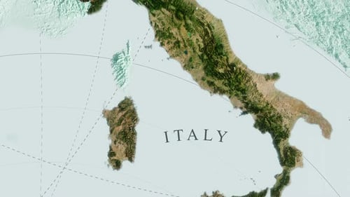 Italy Map Geographical Reveal Animation