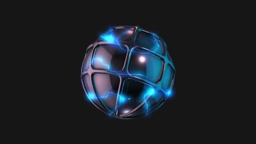 3-D-Kugelform aus dunklem Chrom