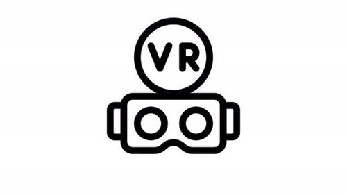 Animated Minimalist VR Headset Icon