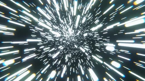 White Infinite Hyper Space Neon Tunnel Background Vj Loop I 4K