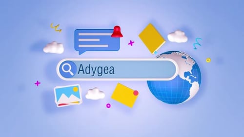 Modern 3D Animated Search Bar and Global Icons