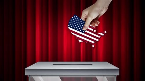America Voting Ballot Box