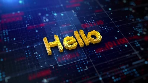 Pixelated Word Hello
