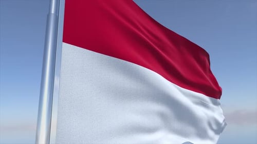 Realistic Waving Flag Animation on Pole