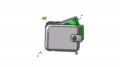 Grey Wallet Holding Green Money